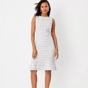 Ann Taylor Tweed Flounce Dress